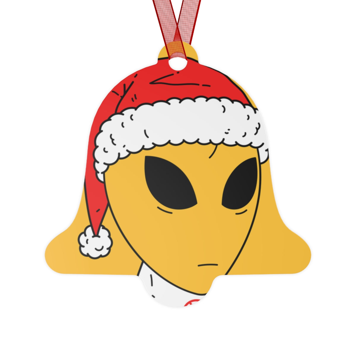 Alien Santa Space Character Holiday Winter Season Metal Ornaments