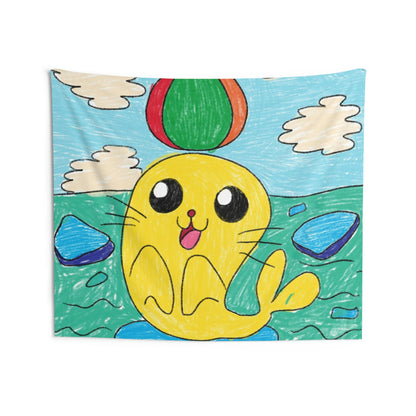 Seal Trick Marine Ocean Animal Sea Creature Indoor Wall Tapestries