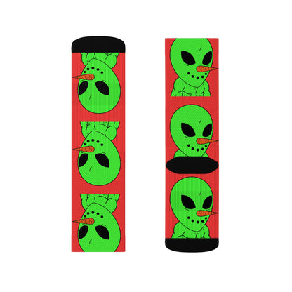 Alien Veggie Visi Vegetable Visitor Sublimation Socks