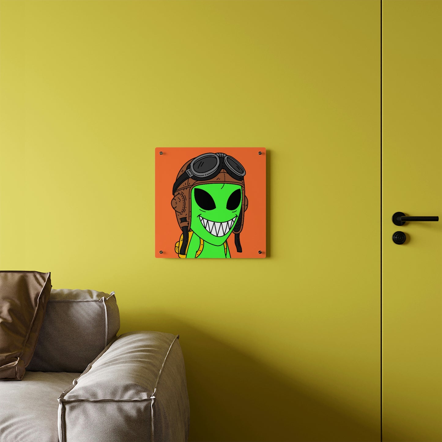 Air Force Aviator Alien Acrylic Wall Art Panels