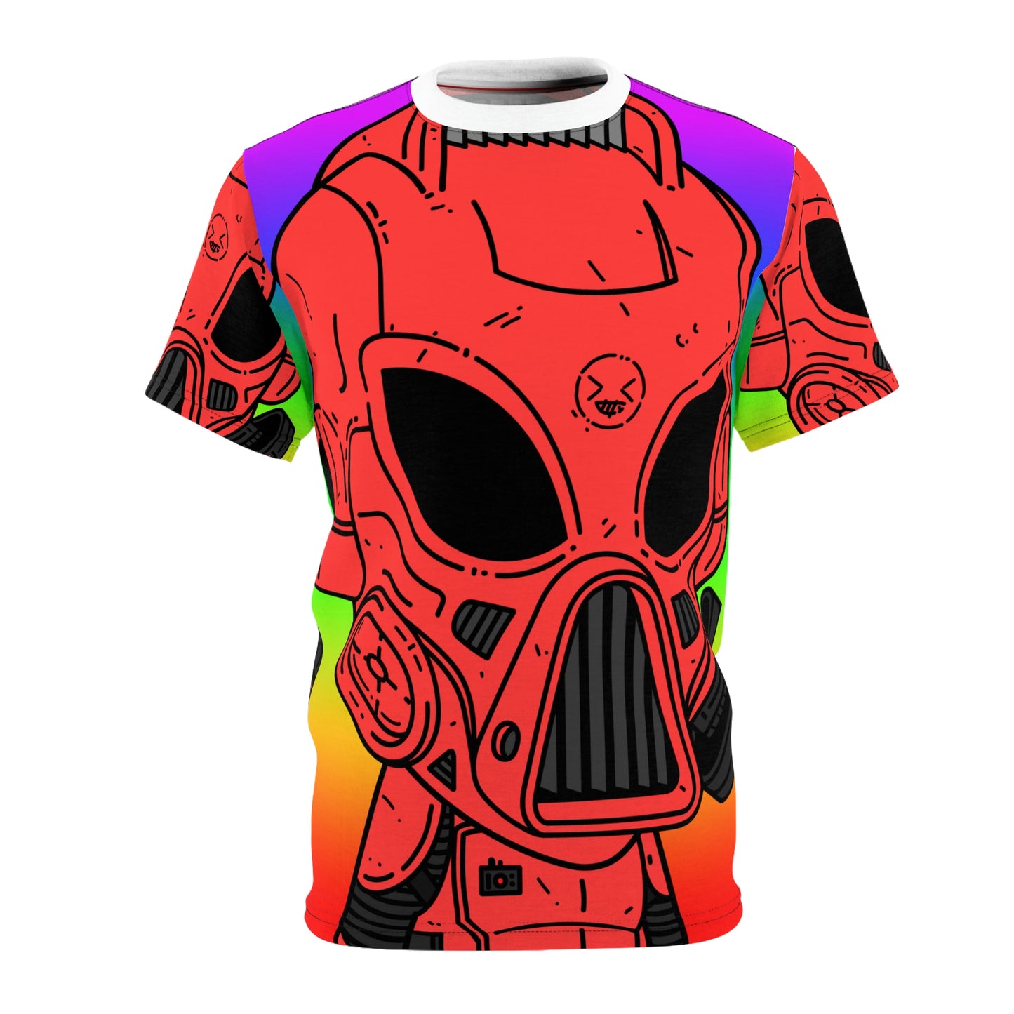 Cyborg Alien Futuristic Machine Tech Visitor Unisex AOP Cut & Sew Tee