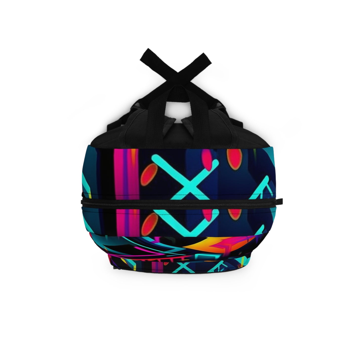 Vibrant Trendy Neon Abstract Geometric Pattern Design Backpack