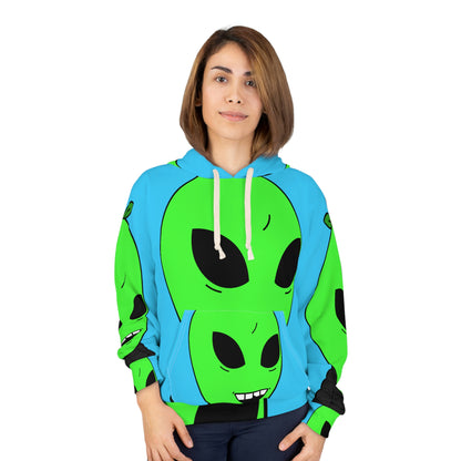 Apple Head Fruta Saludable Alien AOP Sudadera con capucha unisex 