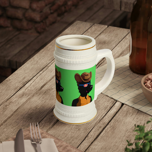 Cowgirl Wolf Cyborg Wolve Beer Stein Mug