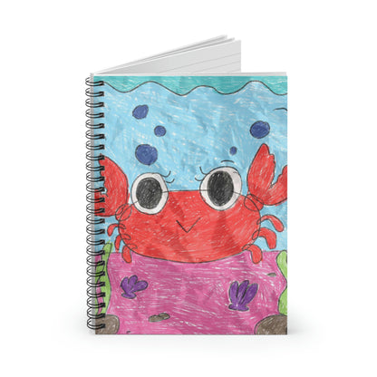 Lobster Crab Graphic Sea Lovers Spiral Notebook - Ruled Line