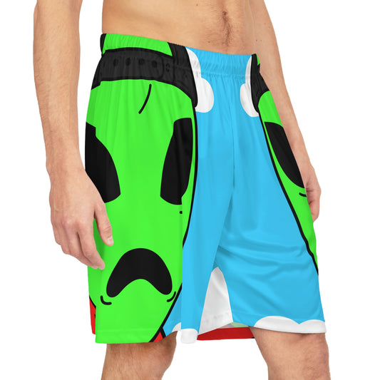 Alien Visitor Area 751 Basketball Shorts