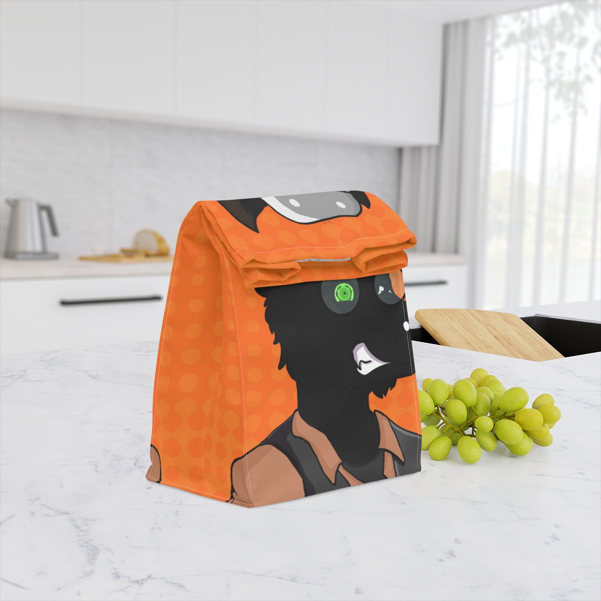 Bolsa de almuerzo de poliéster Cyborg Wolf Werewolve primera edición