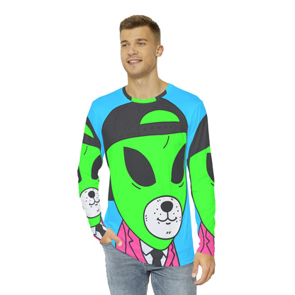 Animal Alien Pink Suit Capped Men's Long Sleeve AOP Shirt