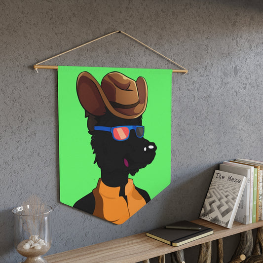 Cyborg Wolf Chaqueta hinchada Chaqueta hinchada Sombrero de vaquero Banderín