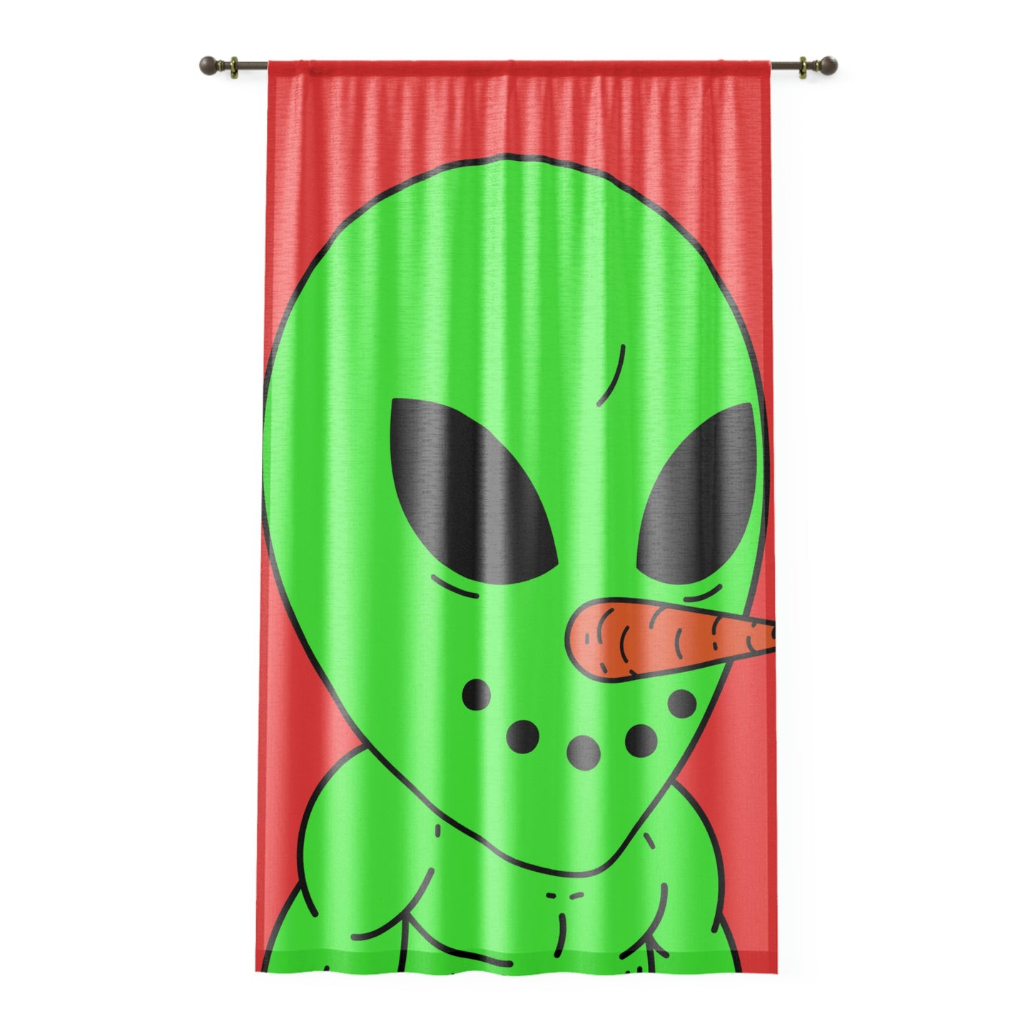 Veggie Visi Alien Vegetable Visitor Window Curtain