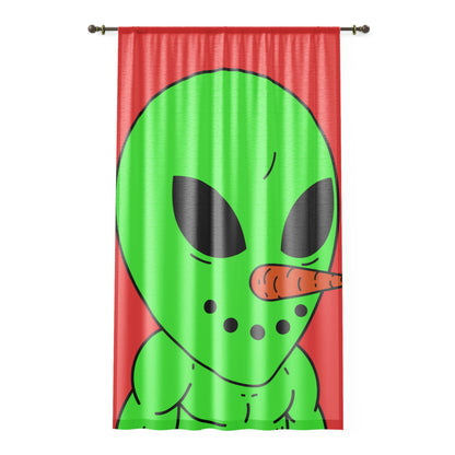 Veggie Visi Alien Vegetable Visitor Window Curtain