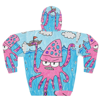 Sudadera con capucha unisex The Kraken Octopus Clean Graphic AOP