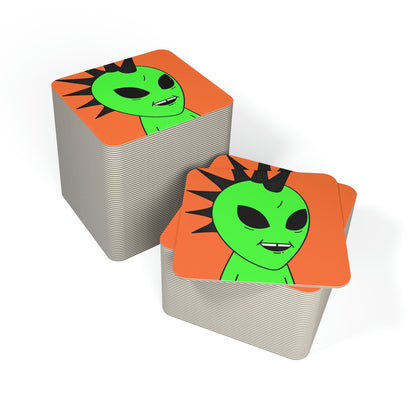 Black Hair Spiked Visitor Alien Coasters (50, 100 pcs)