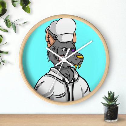 Chief Chef Cook Wolf Werewolve Cyborg Wall clock