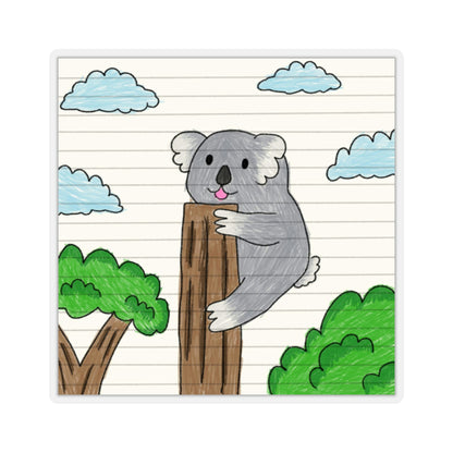 Koala Bear Animal Tree Climber Kiss-Cut Stickers