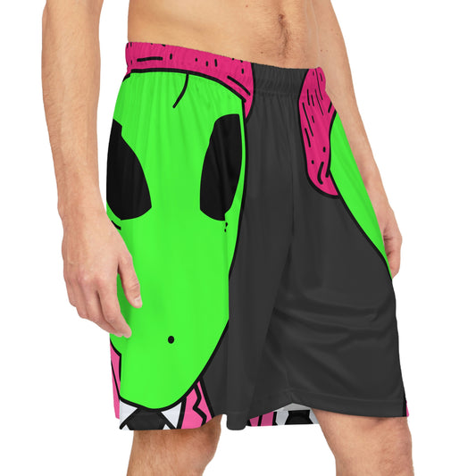 Peace Alien Business Visitor Basketball Shorts (AOP)