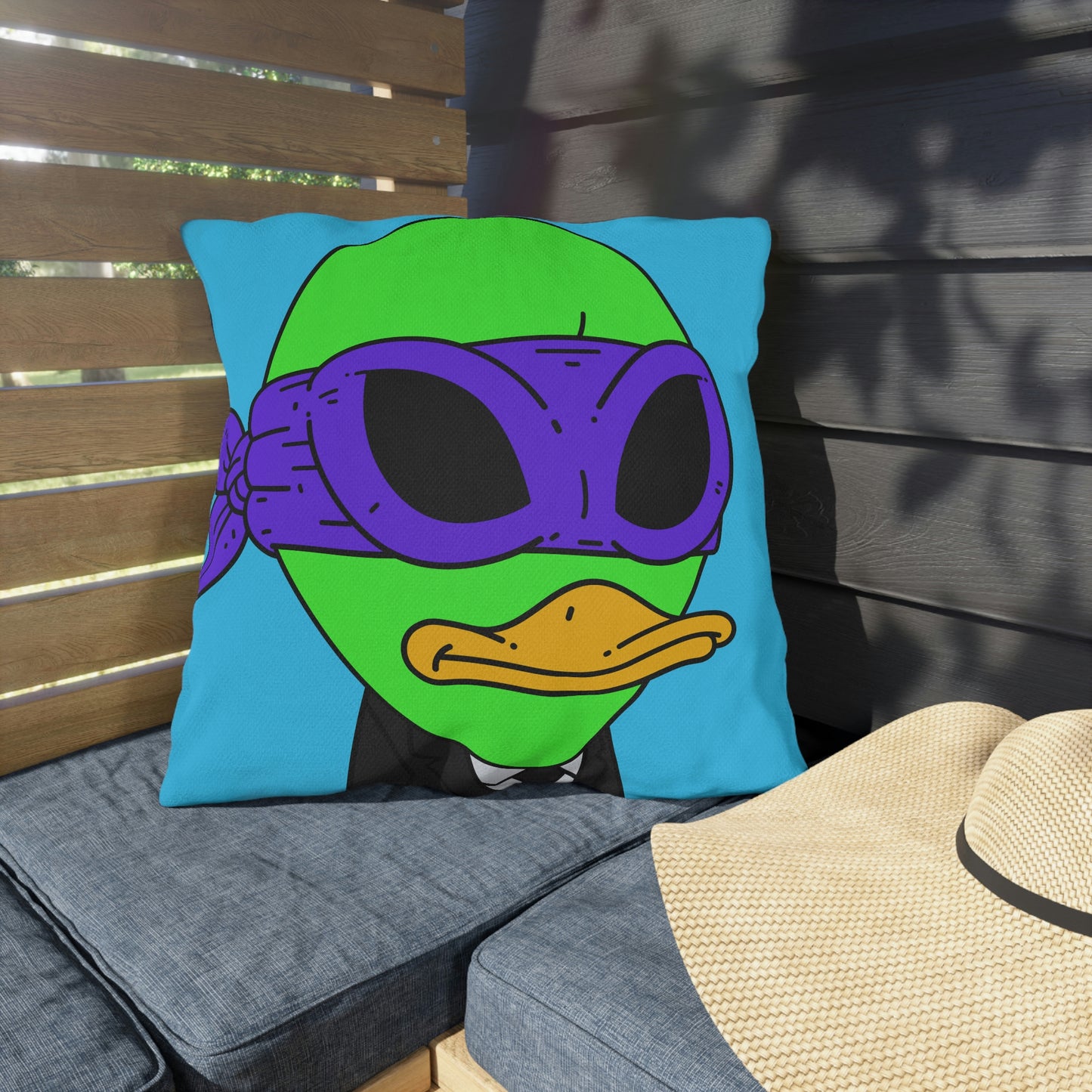 Visitor 751 Alien Outdoor Pillows