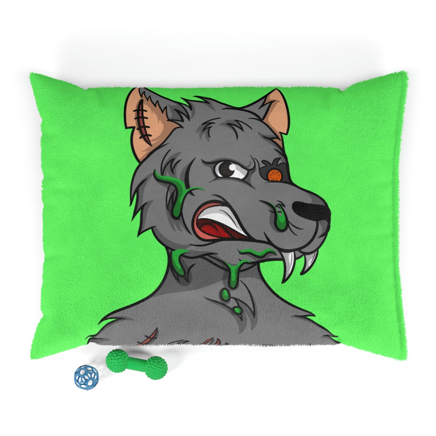 Wolf Grey Cyborg Animal Werewolve Pet Bed