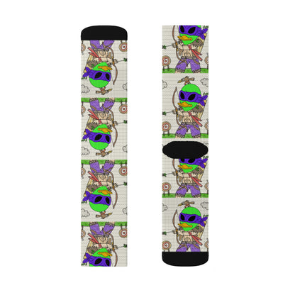 Archer Shooter Alien Bow Arrow Mark Hunter Visitor 751 Sublimation Socks