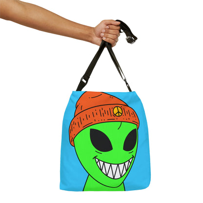 Peace Alien Visitor Adjustable Tote Bag (AOP)