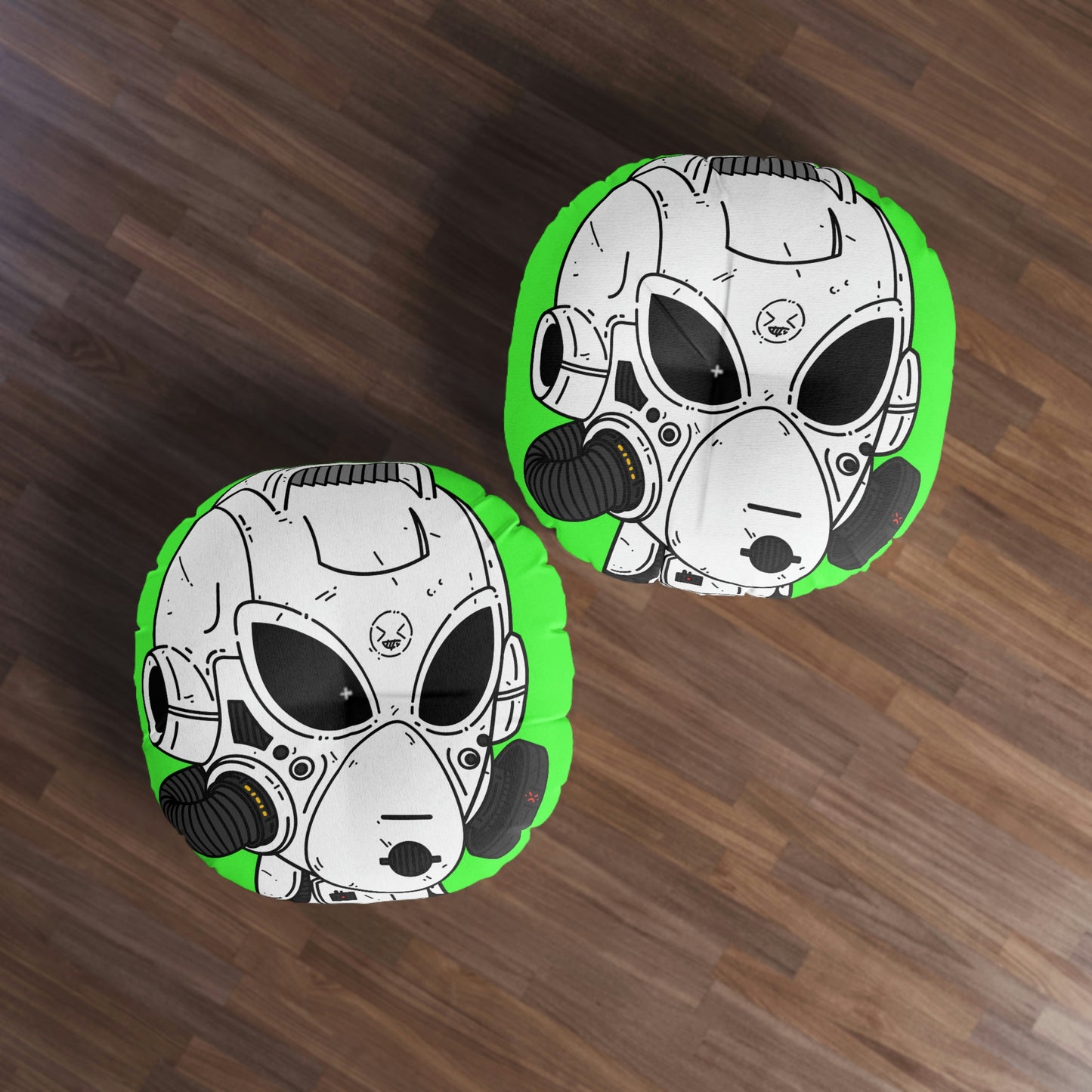 Alien LOL Visitor Tufted Floor Pillow, Round