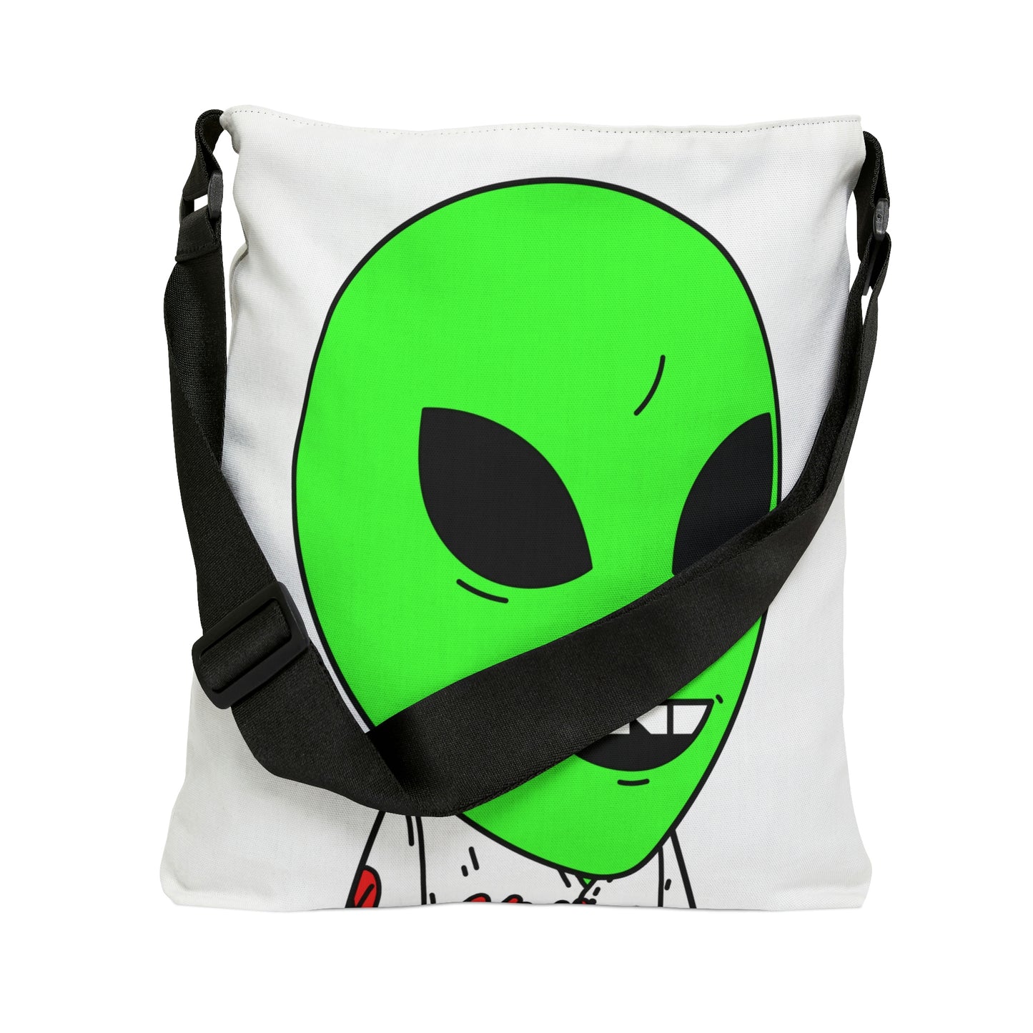 Alien Green Sporty Adjustable Tote Bag (AOP)