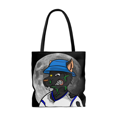 Black Wolf Full Moon Cyborg Werewolve AOP Tote Bag