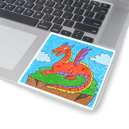 Fierce Dragon Medieval Kiss-Cut Stickers