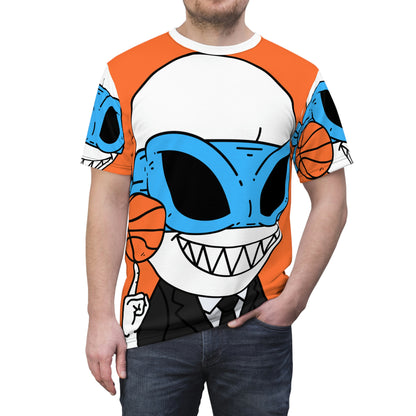 Alien Basketball Sport Ball Visitor Ballin Unisex AOP Cut & Sew Tee