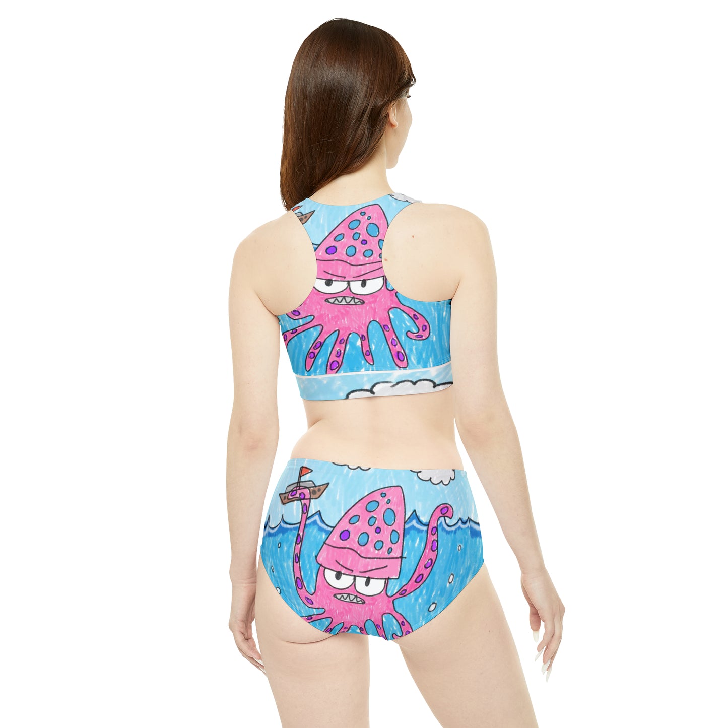 The Kraken Octopus Clean Graphic Sporty Bikini Set (AOP)