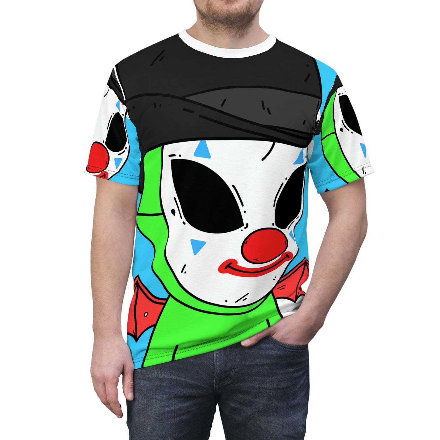 Alien Posse Clown Cartoon Visitor Unisex AOP Cut & Sew Tee