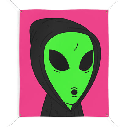 Anonymous Anon Alien Visitor Matte Banner