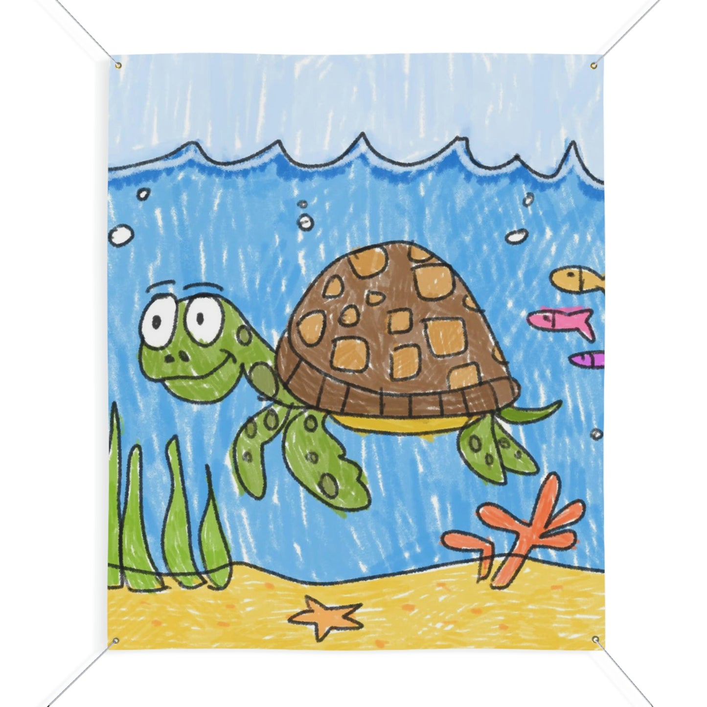 Sea Turtle Beach Sand Ocean Matte Banner