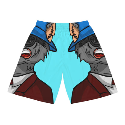 Pantalones cortos de baloncesto Maroon Business Wolf Cyborg 