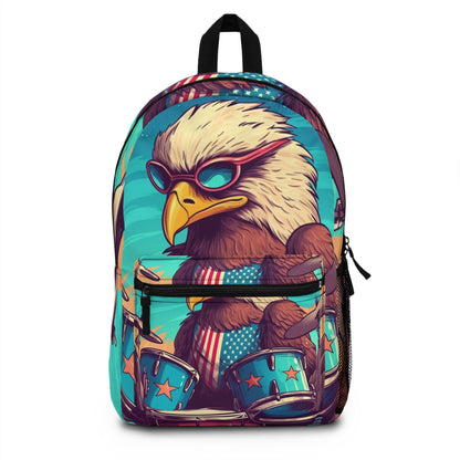 American Bald Eagle Drum Player Classic USA Graphic Backpack