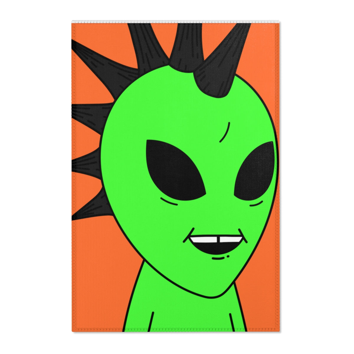 Black Hair Spiked Visitor Alien Area Rugs - Visitor751