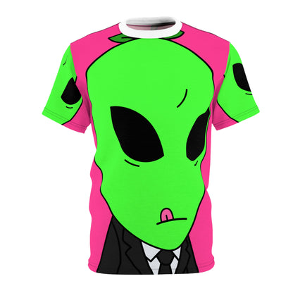 Alien Business Character Spacey Galactic Unisex AOP Cut & Sew Tee