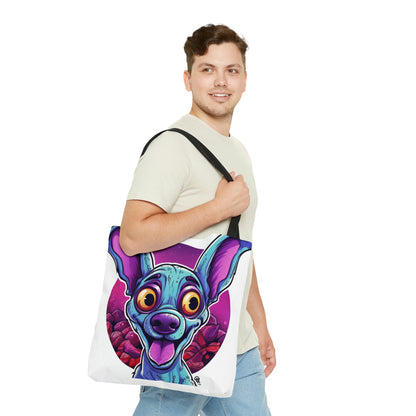 Classic Alien Dog Space Cartoon Style with a Retro Twist Tote Bag (AOP)