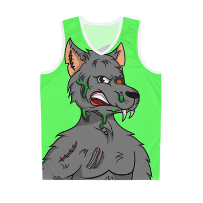 Wolf Grey Cyborg Animal Werewolve Basketball Jersey