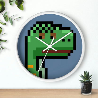 Dinosaur Dino Pixel Wall clock