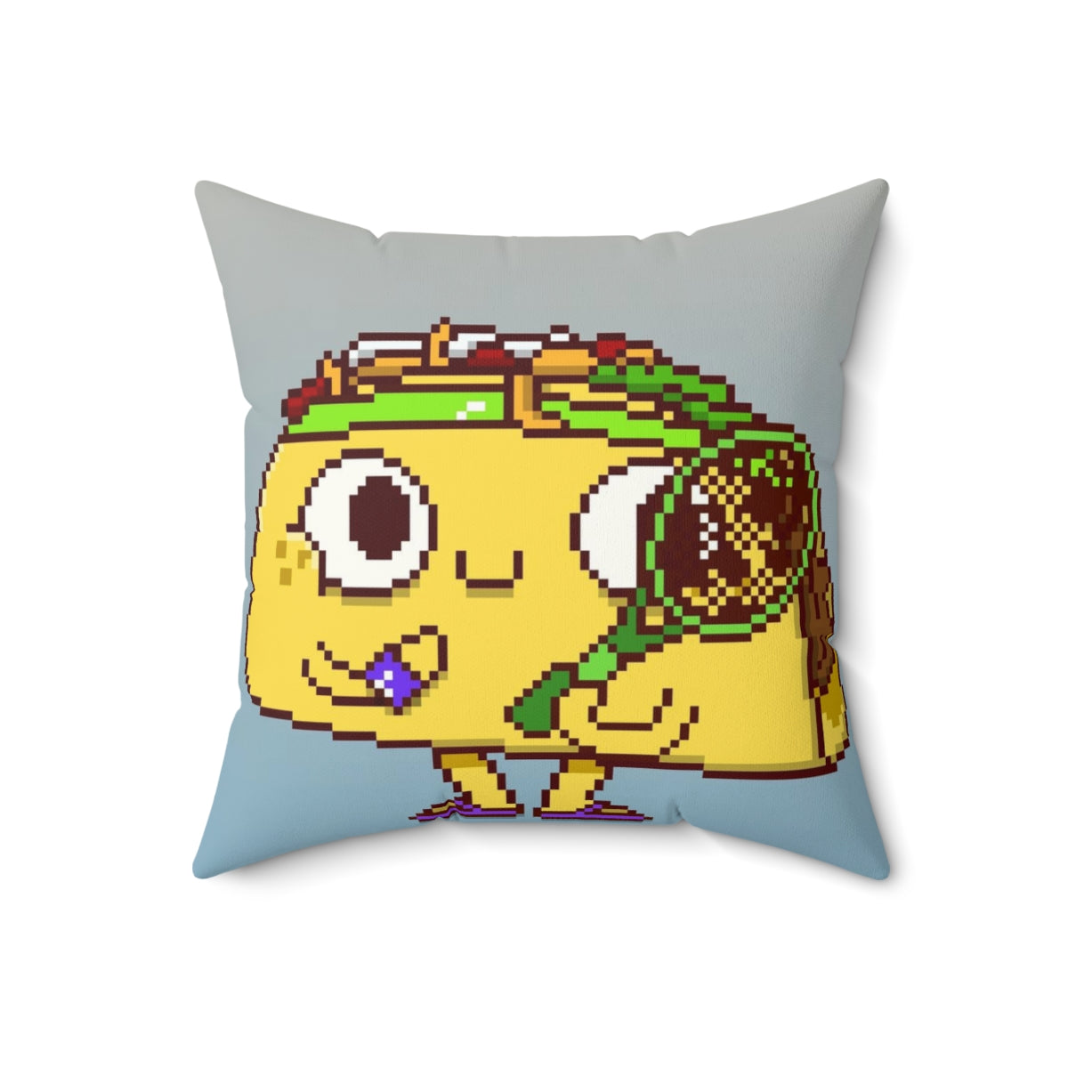 Tennis Taco Racket Sport Spun Polyester Square Pillow