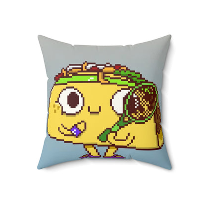 Tennis Taco Racket Sport Spun Polyester Square Pillow