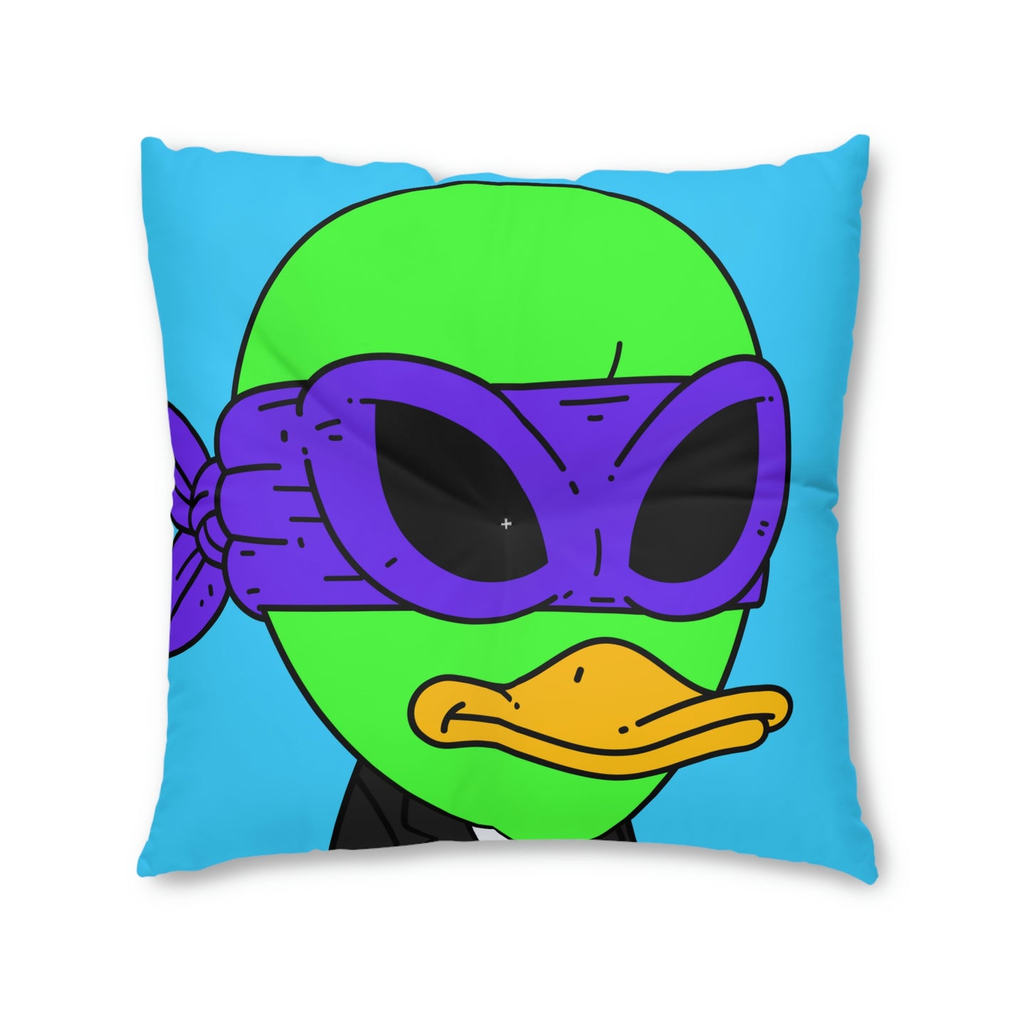 Alien Visitor 751 Tufted Floor Pillow, Square