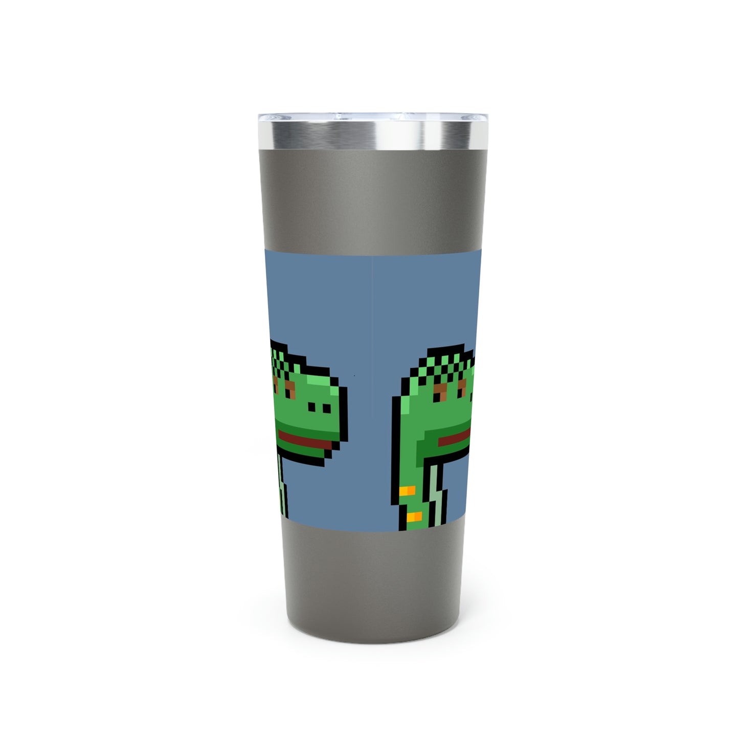 Dinosaur Dino Pixel Copper Vacuum Insulated Tumbler, 22oz