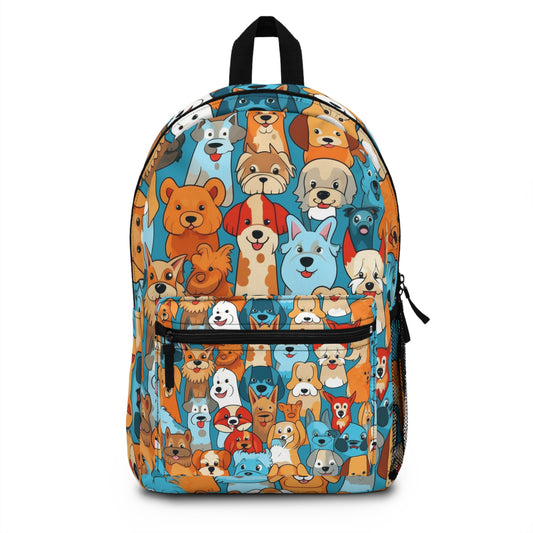 Cute Cartoon Dogs Whimsical Pattern Design Backpack