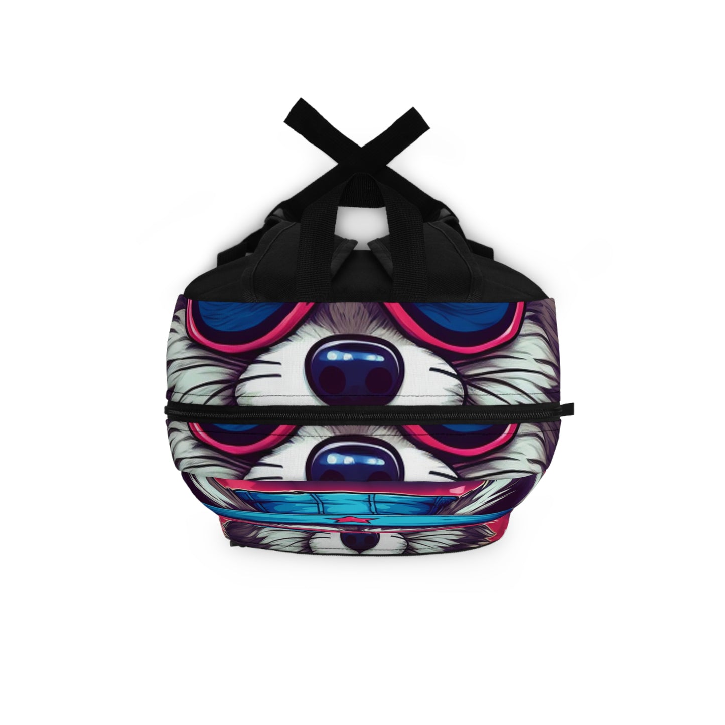 Cute Furry Raccoon Animal USA Flag Style Backpack