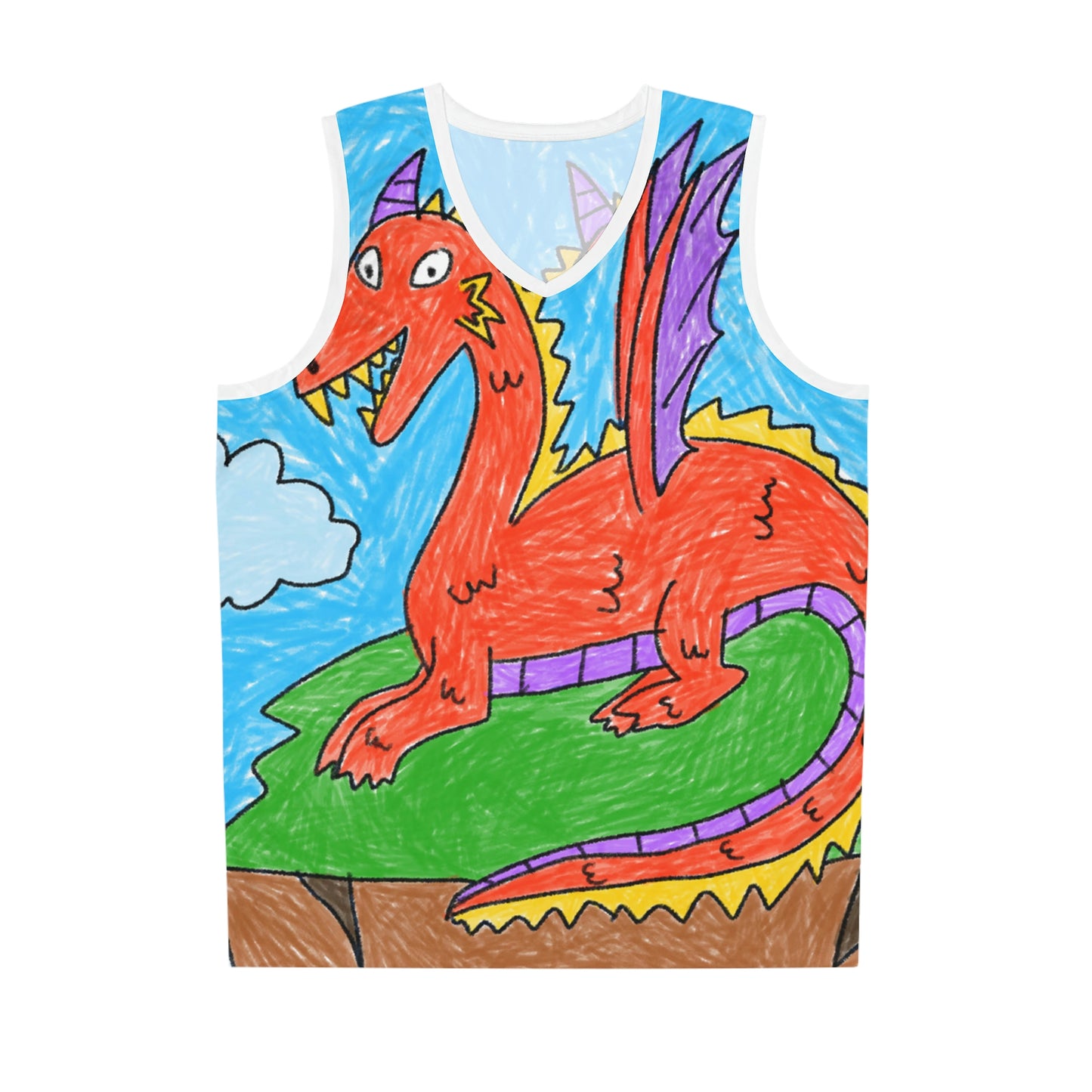 Fierce Dragon Medieval Basketball Jersey (AOP)