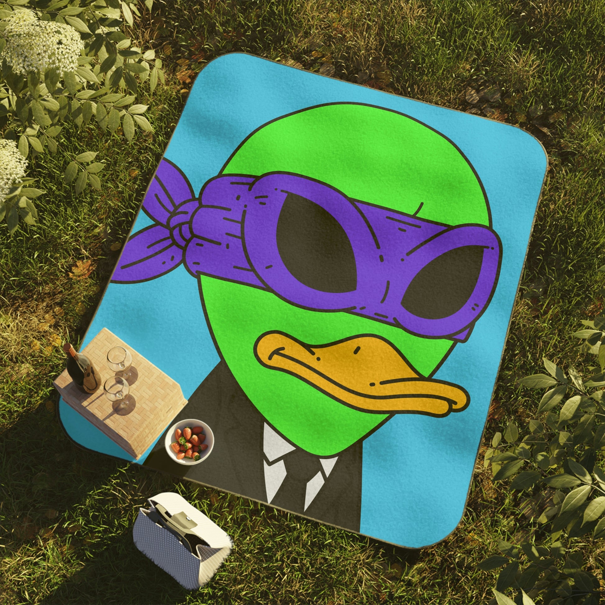 Alien Visitor 751 Picnic Blanket - Visitor751