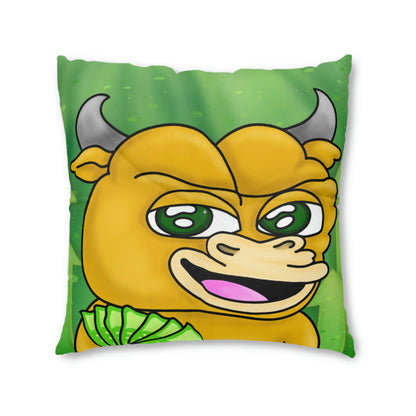 Bull Run Money Bear Market Graphic Tufted Floor Pillow, Square