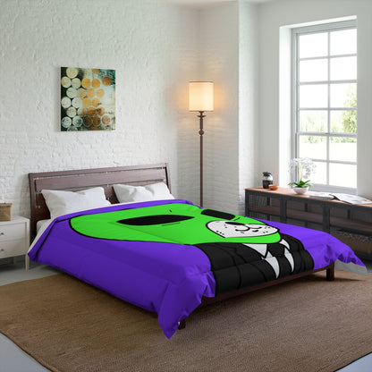 Green Alien Business Suit Dog Face Visitor Bed Comforter